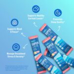 Nello Supercalm Powdered Drink Mix, Cortisol Reducer and Sleep Aid Supplement, L Theanine, Ksm-66 Ashwagandha, Magnesium Glycinate, Vitamin D 3, No Sugar, Non GMO, On The Go, 20 Ct, Raspberry Lemonade