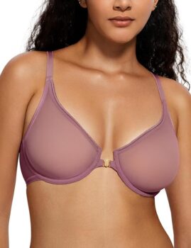Deyllo Front Closure Sheer Underwire Bra – Sexy Everyday Comfort