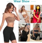 OBICUM Strapless Bras for Women Comfortable Non-Slip Silicone Bandeau Bra Seamless Tube to Bra