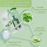 Centella Asiatica Face Mask – 10 Pack Calming Korean Sheet Masks – Repairing Facial Mask for Redness & Irritated Skin – Soothing Face Mask for Sensitive Skin Care