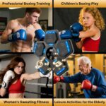 2025 Music Boxing Machine for Adults and Kids, Smart Interactive Boxing Training Equipment with Gloves Wall Mounted, Workout Punching Machine for Home,Office and Gym