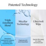 Neutrogena Makeup Remover Wipes Micellar Alcohol-Free Face Towelettes Remove Waterproof Mascara & Oil, Compostable 100% Plant-Based Cloth, Dermatologist & Ophthalmologist Tested, Twin Pack 2 x 25 ct