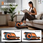 Under Desk Elliptical Machine, Quiet & Portable Electric Machine Seated Pedal Exerciser with Remote Control, Low-Impact Electric Leg Workout Machine with 12 Level Speeds Adjustable for Home Office