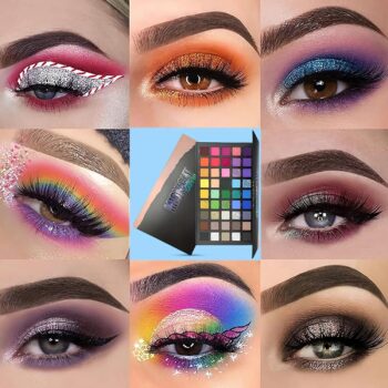 K’APEINE 45-Color Eyeshadow Palette – Vibrant Blendable Shades