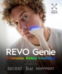REVO Genie | 3-in-1 Face & Neck Beauty Massager with Heat, 3 Light Therapies, Smart Vibration | Red Light, Blue Light, Green Light Therapy for Wrinkles, Hyperpigmentation, Acne & More - Beige