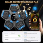 2025 Music Boxing Machine for Adults and Kids, Smart Interactive Boxing Training Equipment with Gloves Wall Mounted, Workout Punching Machine for Home,Office and Gym