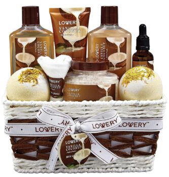 Vanilla Coconut Spa Gift Basket – 9-Piece Set