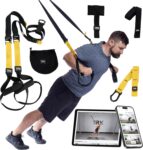 TRX All-In-One Home Gym System – Complete Suspension Training Kit for Strength Training, HIIT & Full-Body Workouts at Home or Outdoors, Includes Indoor & Outdoor Anchors