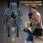 2025 Music Boxing Machine for Adults and Kids, Smart Interactive Boxing Training Equipment with Gloves Wall Mounted, Workout Punching Machine for Home,Office and Gym