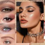 K’APEINE 9-Color Shimmer Eyeshadow Palette – Brown & Nude Glitter Shades, Long-Lasting, Waterproof Sparkle Eye Makeup