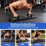 Push Up Board With Counter,Pushup Board For Men and Women,Foldable Gym Strength Training Fitness Equipment,Calisthenics Equipment