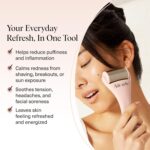 Kitsch Ice Roller for Face – Stainless Steel Face Ice Roller to Reduce Puffiness, Redness & Headaches – Cooling Facial Roller for Skin Care, Irritation Relief & Spa-Like Experience at Home - Pink