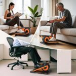 Under Desk Elliptical Machine, Quiet & Portable Electric Machine Seated Pedal Exerciser with Remote Control, Low-Impact Electric Leg Workout Machine with 12 Level Speeds Adjustable for Home Office