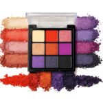 K’APEINE 9-Color Eyeshadow Palette – Matte & Shimmer Blendable Shades for Daily, Party, Cosplay & Stage Makeup (Purple-Red)