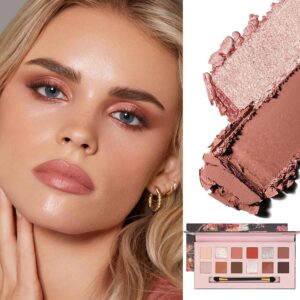 K’APEINE Warm Brown Eyeshadow Palette – 12 Pigment Shades