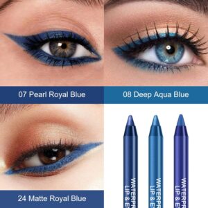 Ownest 3-Color Blue Gel Eyeliner – Matte, Shimmer & Metallic Pencils
