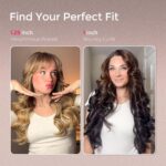 Upgraded Automatic Rotating Curling Iron - TYMO CurlPro Plus Long Barrel Curling Wand for Long Hair, Ceramic Hair Curler for Women, Anti-Scald, Tangle-Free, 600M Ionic, Dual Voltage, Gold, 1 1/4 Inch