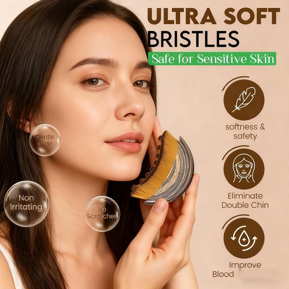 Aeki Lymphatic Contour Face Brush – Reduce Puffiness & Sculpt Naturally | LoookNow