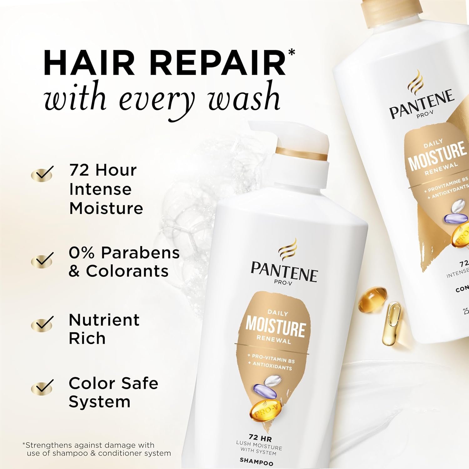 pantene daily moisture renewal shampoo & conditioner